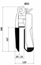 PINCE DEGALIFT 30 PRISE LARGE OUV. 0- 30 1200kg AUTOMATIQUE PATIN BLANC