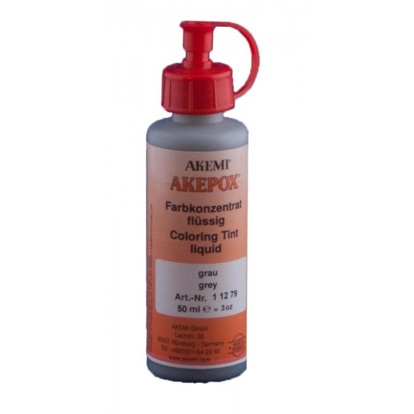 AKEMI - COLORANT LIQUIDE POUR AKEPOX - GRIS - FLACON 50 ML