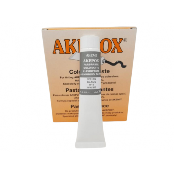 AK COLORANT PATE POUR AKEPOX - BLANC - TUBE 30 ML