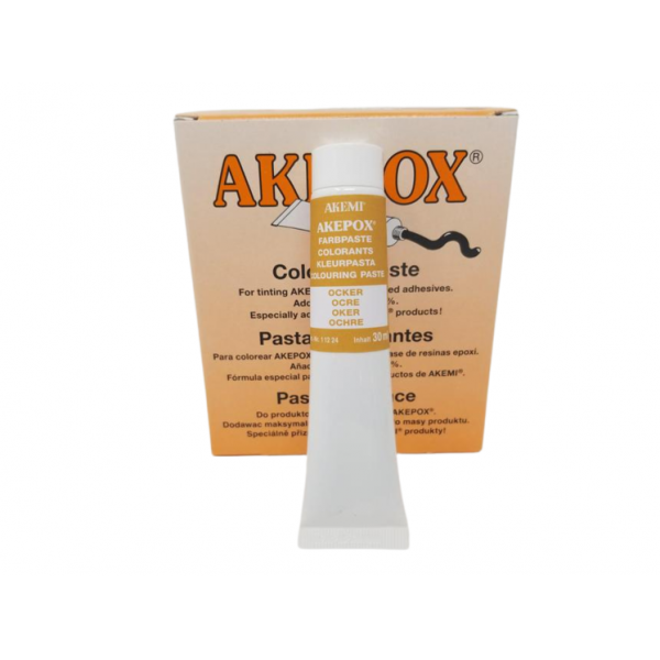 [11011224A] AKEMI - COLORANT PATE POUR AKEPOX - OCRE - TUBE 30 ML