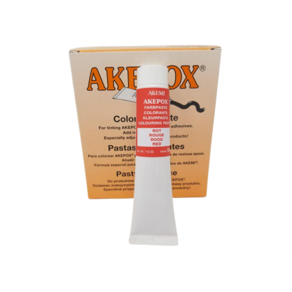 [11011220A] AKEMI - COLORANT PATE POUR AKEPOX - ROUGE - TUBE 30 ML