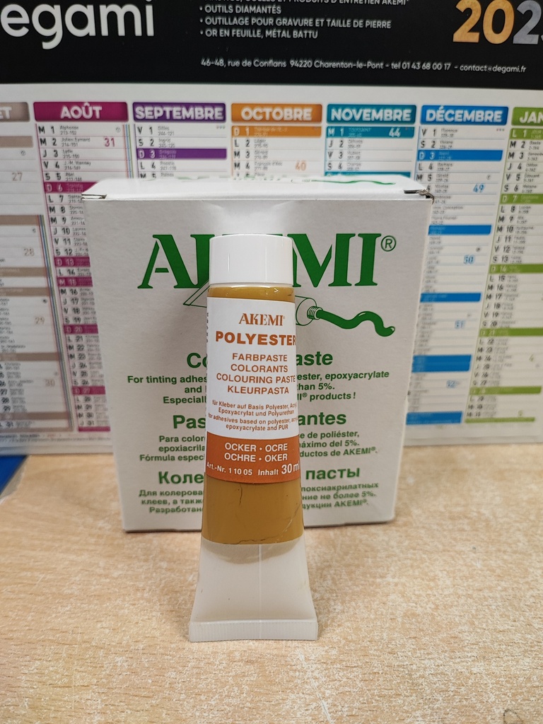 AK COLORANT PATE POUR MARMORKITT - OCRE - TUBE 30 ML