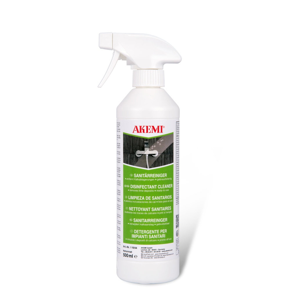 [11211994A] AKEMI - NETTOYANT SANITAIRE - SPRAY 500 ml