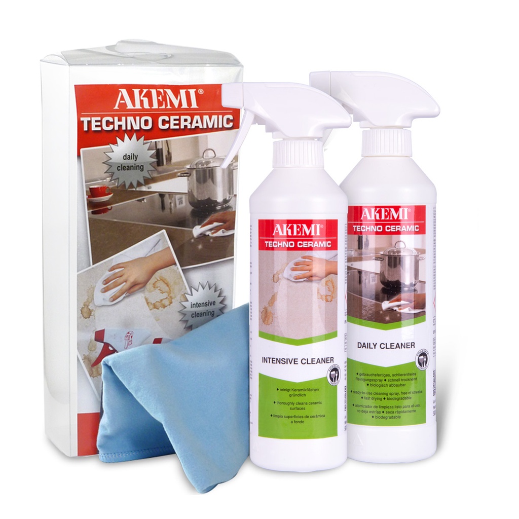 AKEMI - SET ENTRETIEN TECHNO CERAMIC DEKKTON (intensive cleaner 500 ml, daily cleaner 500 ml)