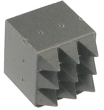 PLAQUETTE BOUCHARDE ACIER CONE MG - 9 DENTS CARRE 20X20 - R4392