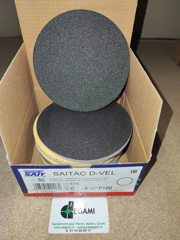 DISQUE 115 Velcro Sans TROU G120 - R90118 - Boite de 50, prix à l'unité