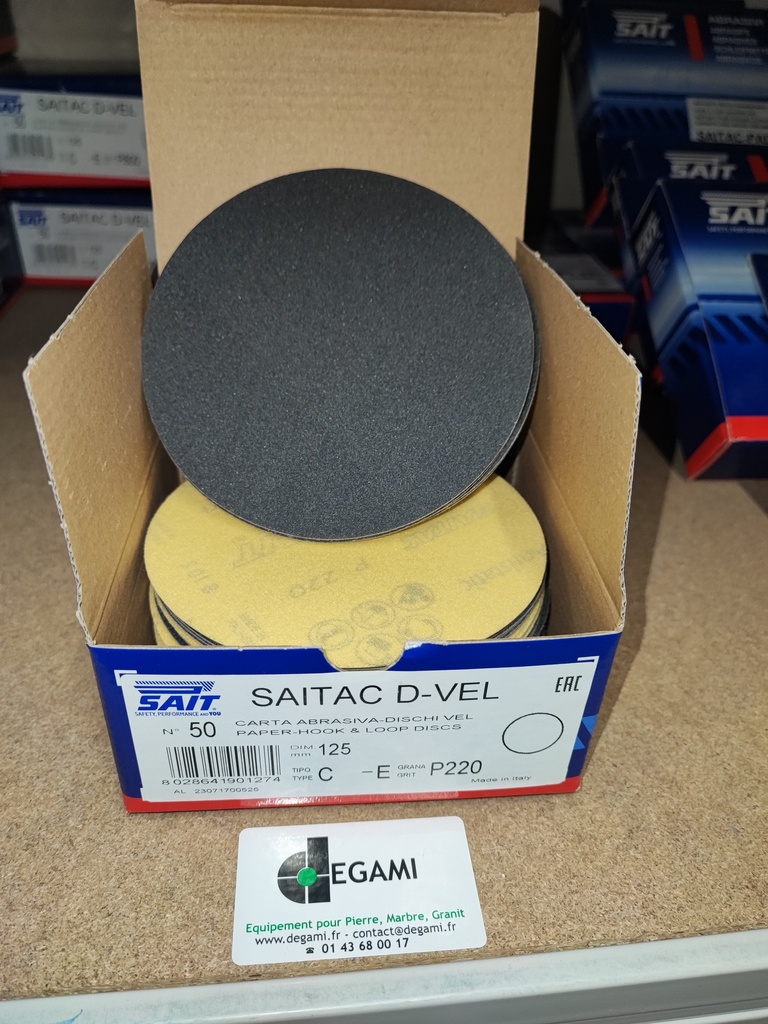 DISQUE 125 Velcro Sans Trou G100 - R90124 - Boite de 50, prix à l'unité