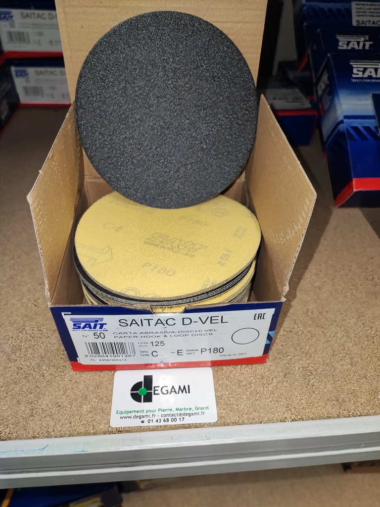 DISQUE 125 Velcro Sans Trou G180 - R90126 - Boite de 50, prix à l'unité