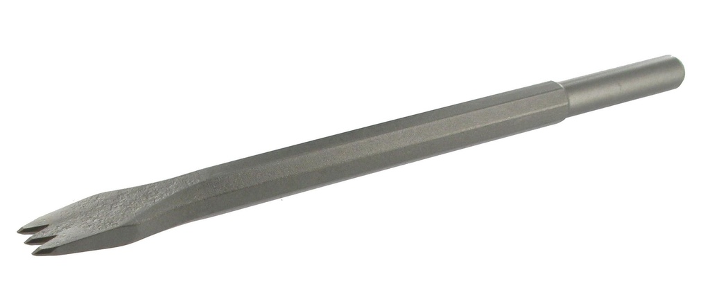 [22003132A] GRADINE ACIER PNEUMATIQUE 12.7X55 - 3 DENTS POINTUES - L.20 R6822