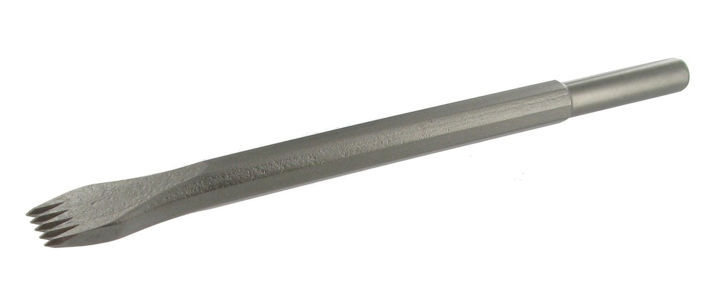 [42000789A] GRADINE ACIER PNEUMATIQUE 12.7X55 - 5 DENTS POINTUES - L.20 R4131