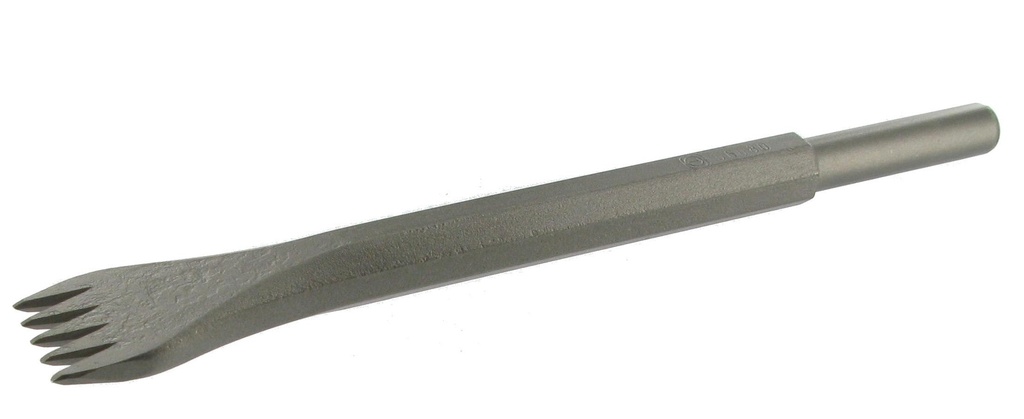 [22003133A] GRADINE ACIER PNEUMATIQUE 12.7X55 - 5 DENTS POINTUES - L.30 R2484