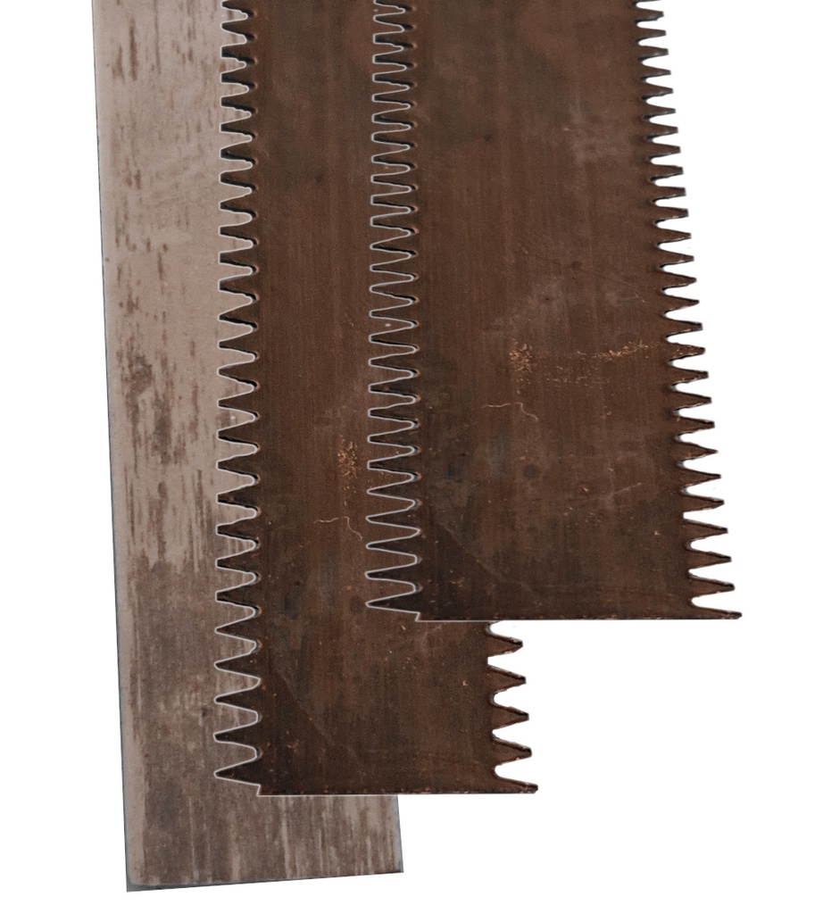 LAME DE CHEMIN DE FER A DENTS 25X1mm pas de 3mm - Le mètre