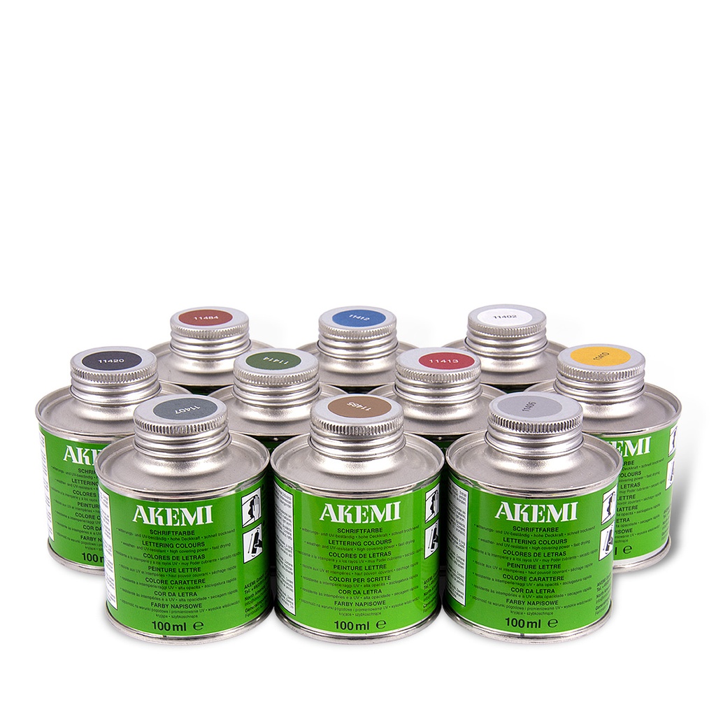 AKEMI - PEINTURE LETTRE - Pot 100 ml - GRIS LUMIERE