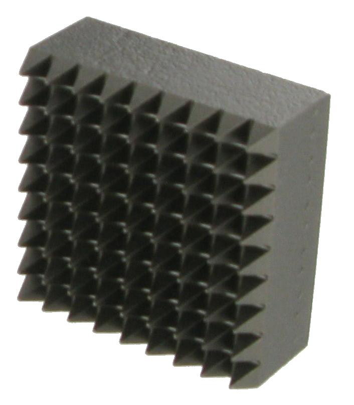 [42000526A] PLAQUETTE BOUCHARDE ACIER - 100 DENTS CARRE 40x40 - R2117