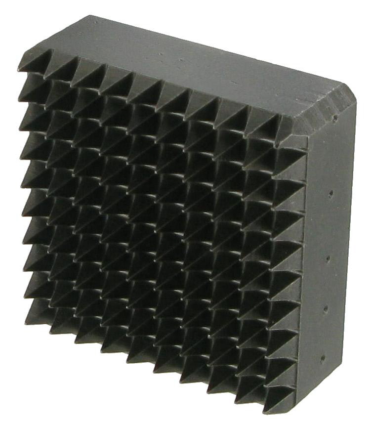 [42000535A] PLAQUETTE BOUCHARDE ACIER - 100 DENTS CARRE 45x45 - R5508