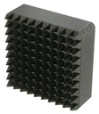 PLAQUETTE BOUCHARDE ACIER - 100 DENTS CARRE 45x45 - R5508