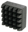 PLAQUETTE BOUCHARDE ACIER - 25 DENTS CARRE 45x45 - R9257
