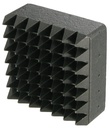 PLAQUETTE BOUCHARDE ACIER - 49 DENTS CARRE 45x45 - R6098
