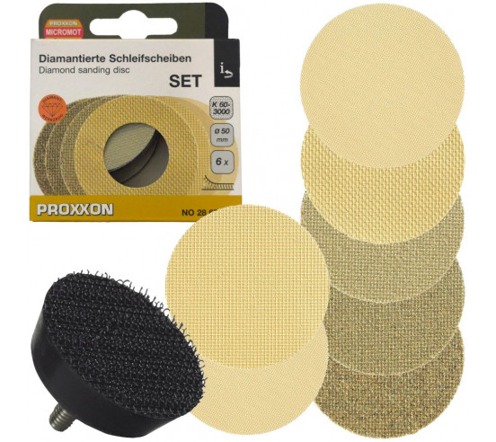 [X00001612] Set de Disques Diamantés 50 - Gr 60 à 3000 - Pour Système Proxxon