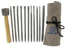 TROUSSE SCULPTURE N°1 - 12 OUTILS ACIERS MAIN R5195