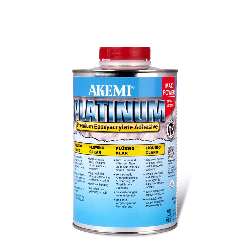 [X00001316] AKEMI - PLATINUM Maxi Power Liquide - CC2200 Transparent - Bte 900 ml - R12323